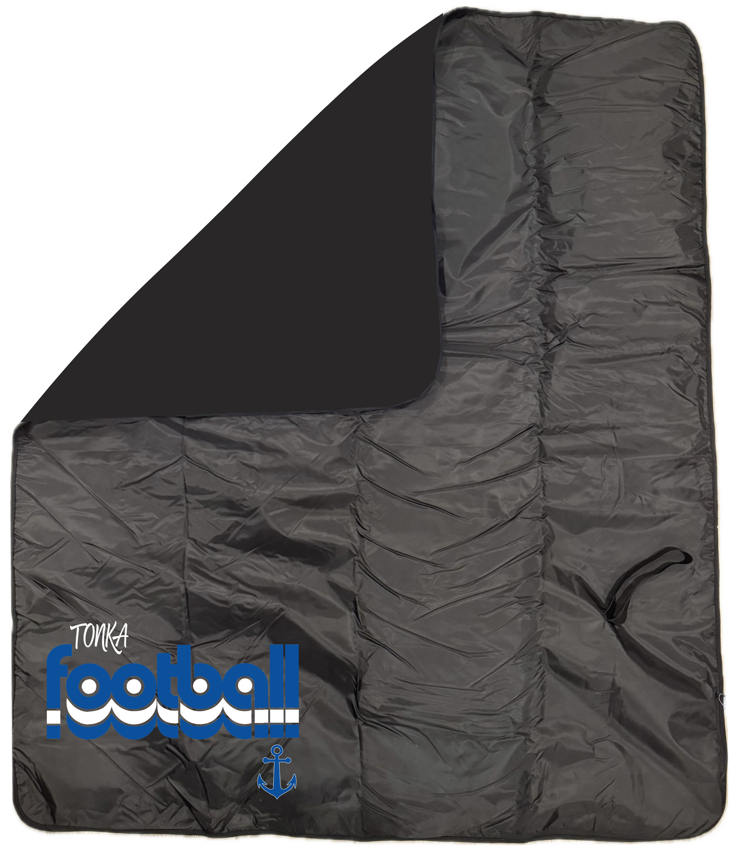 Football Fleece & Water-Resistant Poly Travel Blanket