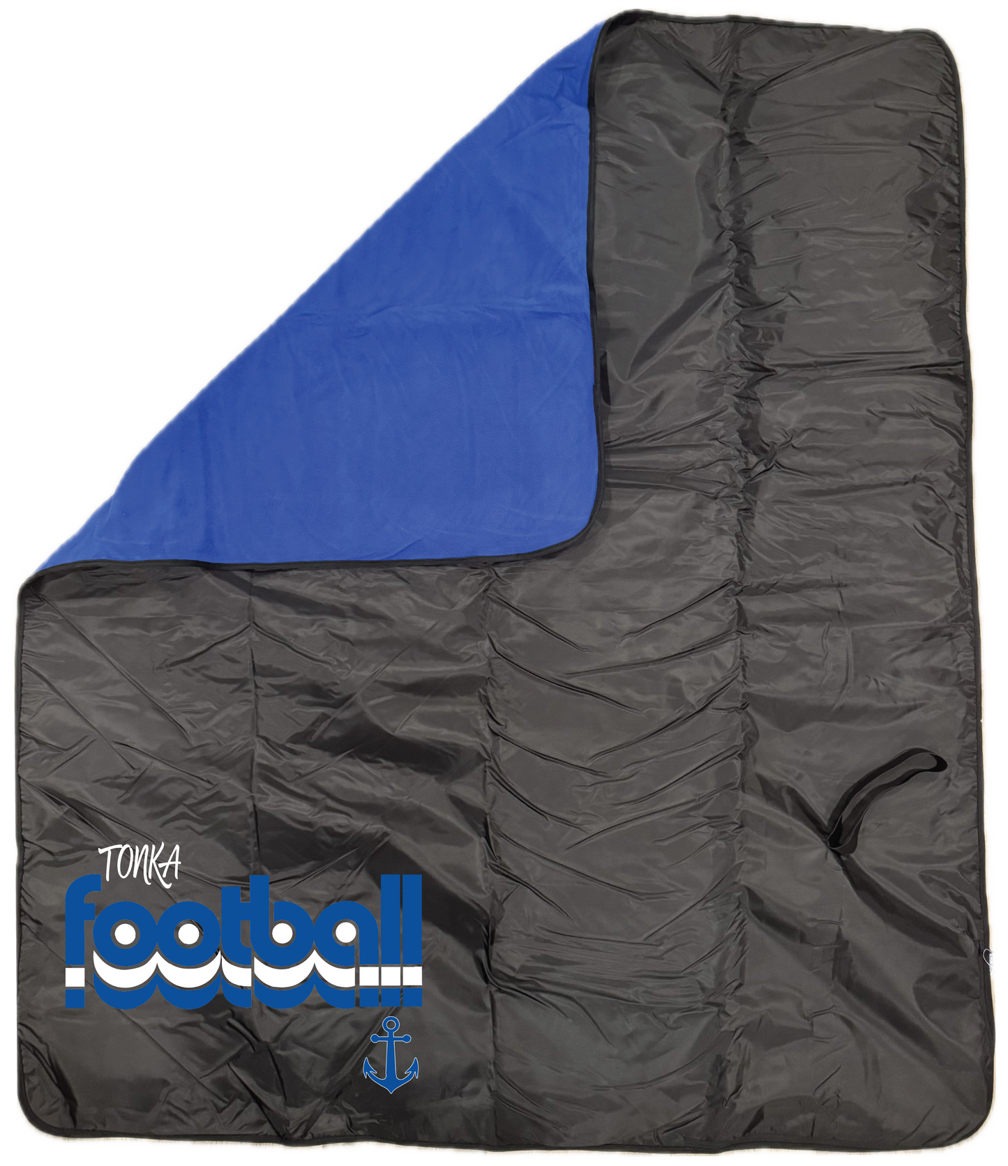 Football Fleece & Water-Resistant Poly Travel Blanket