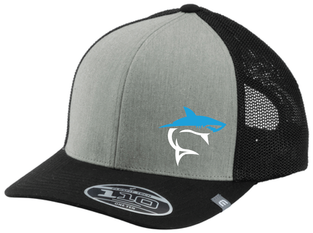 Shark Bait TravisMathew Colorblock Snapback Trucker Hat