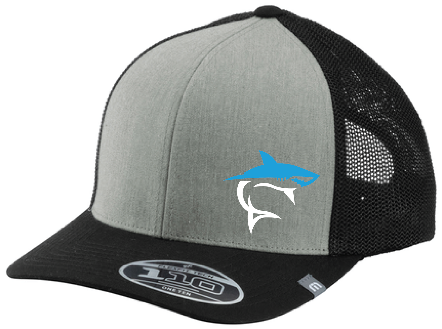 Shark Bait TravisMathew Colorblock Snapback Trucker Hat