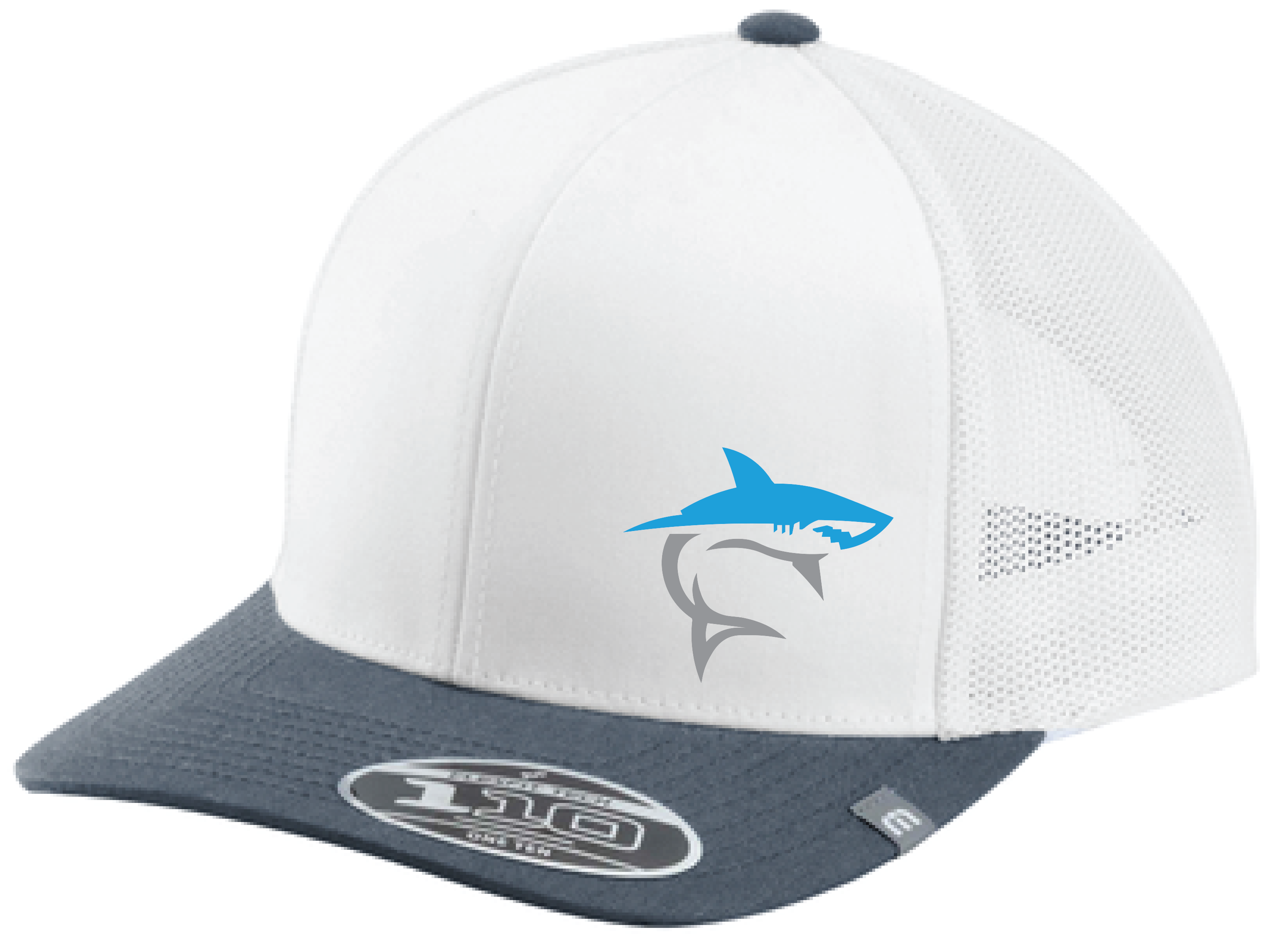 Shark Bait TravisMathew Colorblock Snapback Trucker Hat
