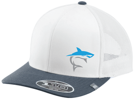 Shark Bait TravisMathew Colorblock Snapback Trucker Hat