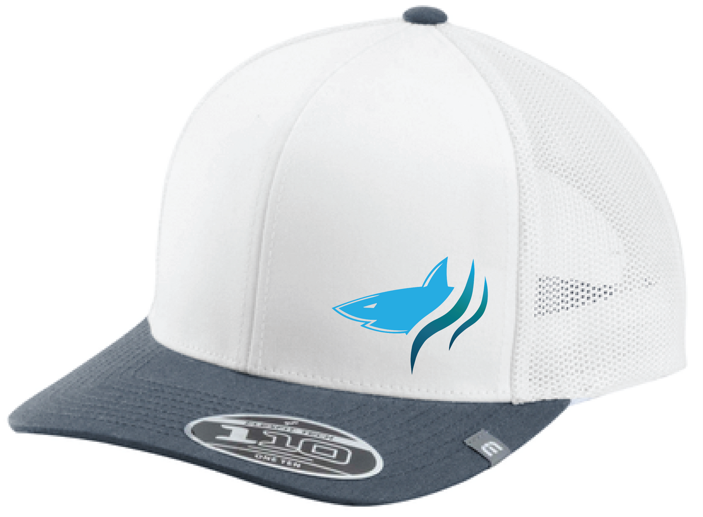 Shark Bait TravisMathew Colorblock Snapback Trucker Hat