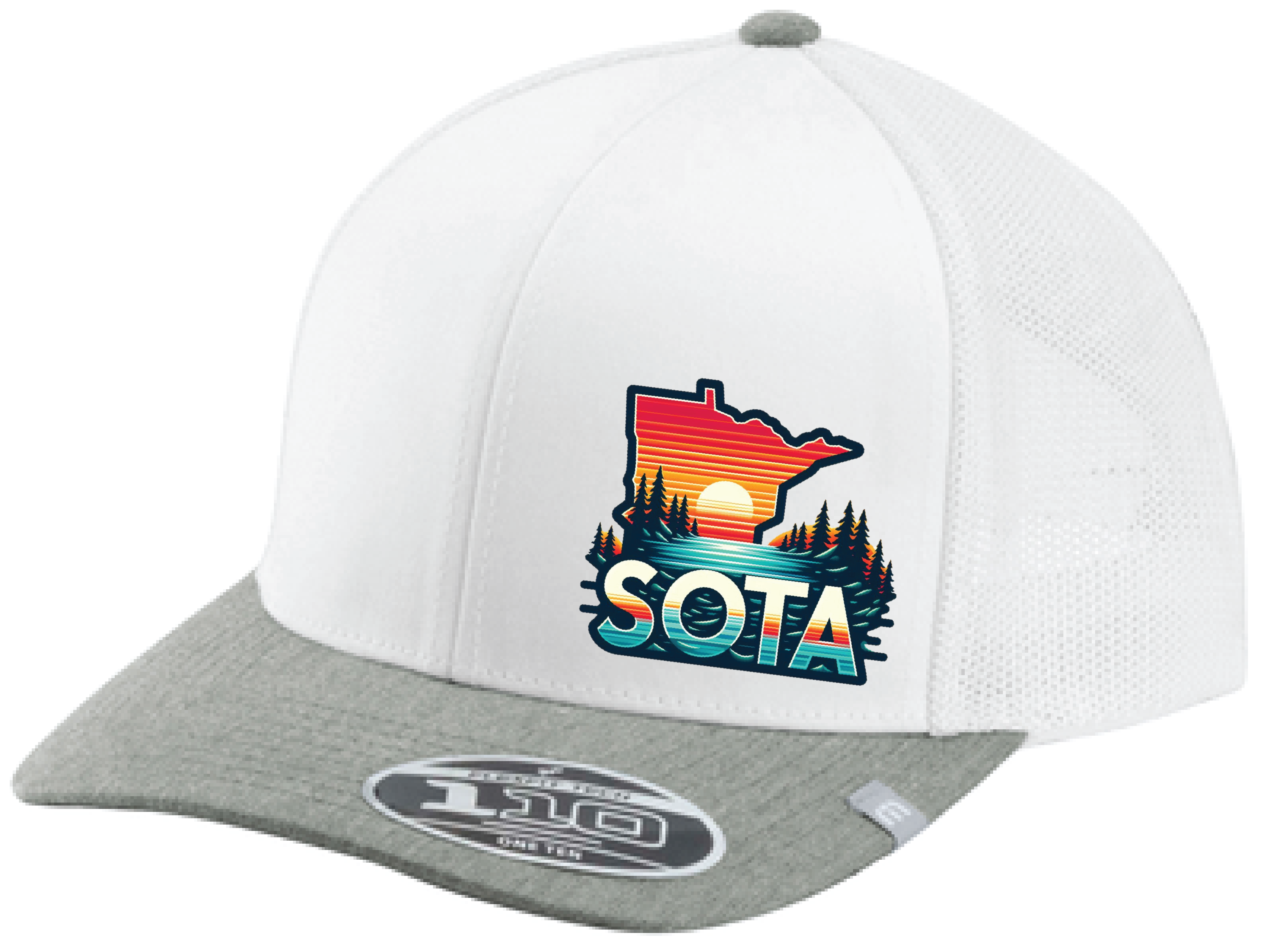 Minnesota TravisMathew Colorblock Snapback Trucker Hat