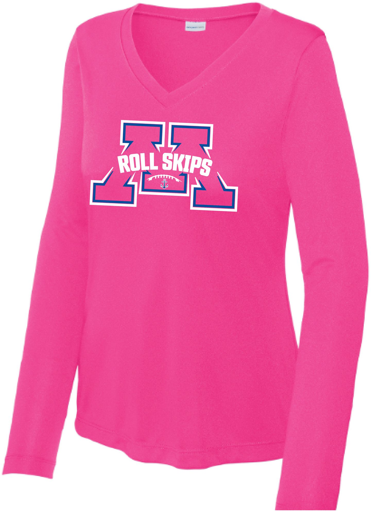 Show Your Pink Women's Long Sleeve Competitor Performance V-Neck Tee