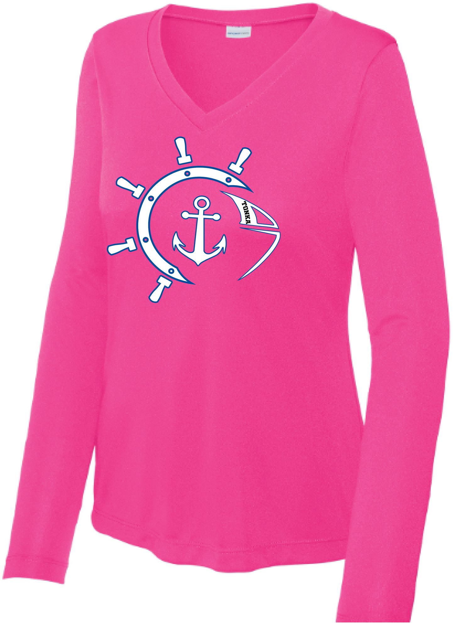 Show Your Pink Women's Long Sleeve Competitor Performance V-Neck Tee