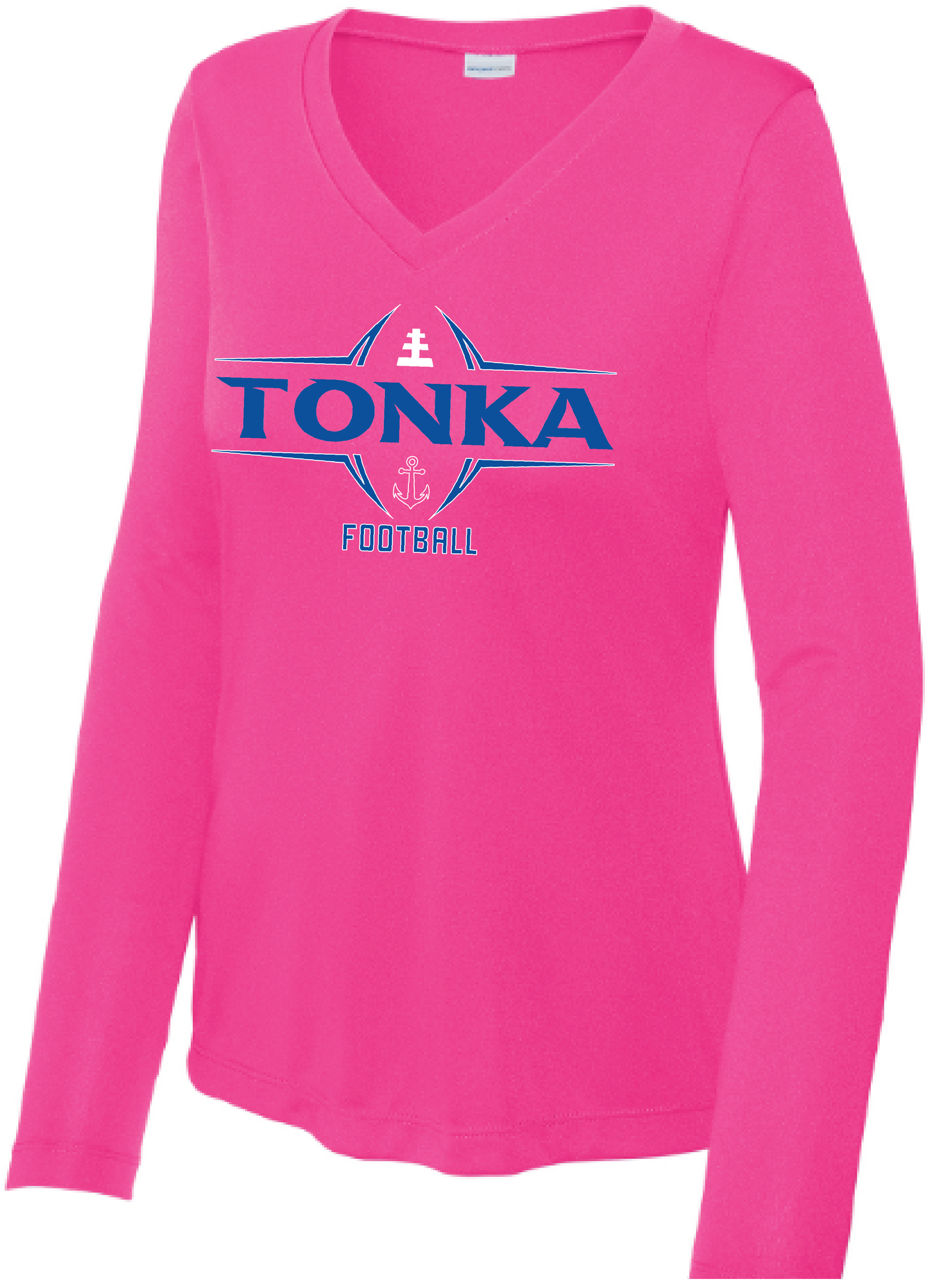 Show Your Pink Women's Long Sleeve Competitor Performance V-Neck Tee