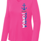 Show Your Pink Women's Long Sleeve Competitor Performance V-Neck Tee