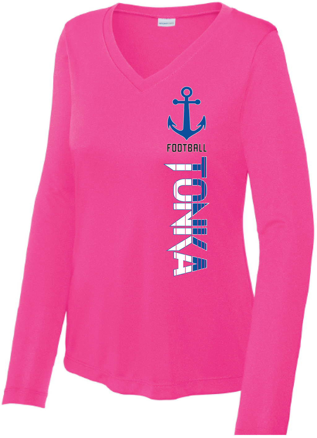 Show Your Pink Women's Long Sleeve Competitor Performance V-Neck Tee