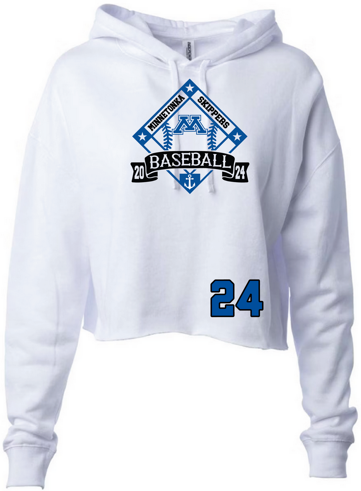 Baseball Women's Cropped Fleece Hoodie