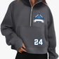 Baseball Women's Cropped Pullover Quarter Zip Sweatshirt