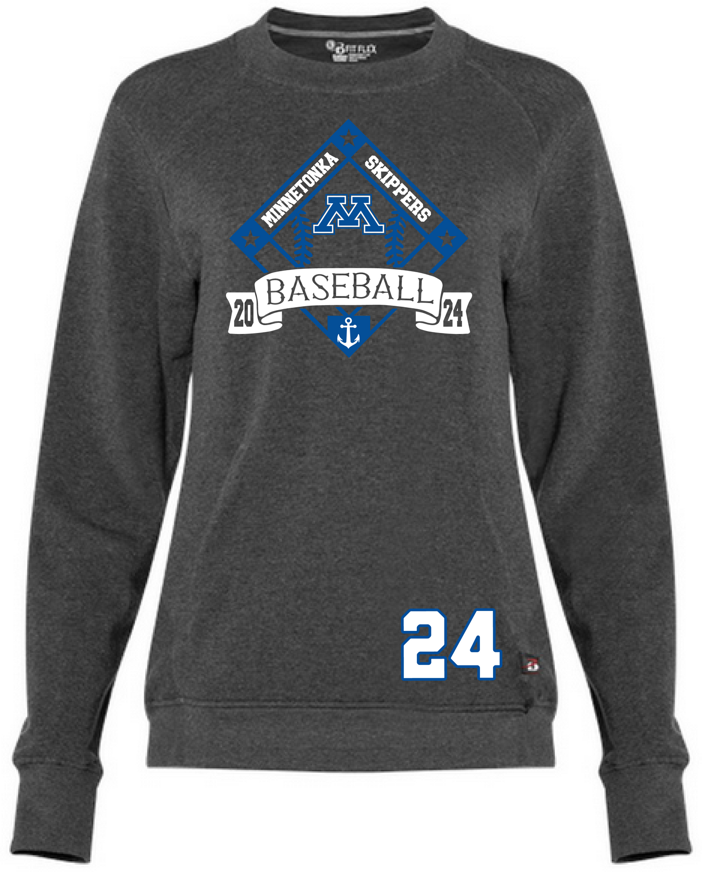 Baseball Women's Heathered Crewneck Sweatshirt