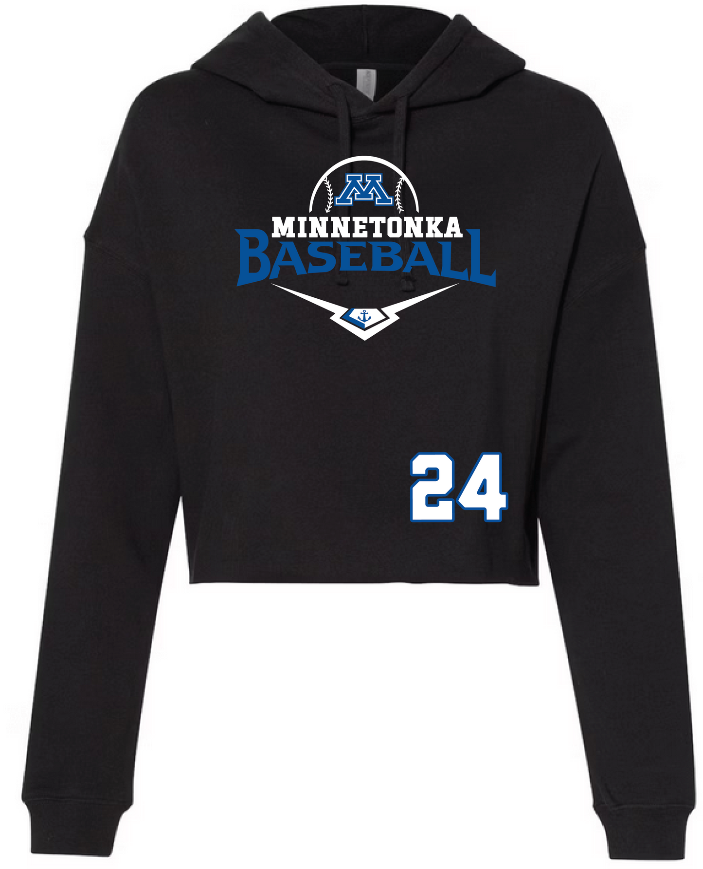 Baseball Women's Cropped Fleece Hoodie