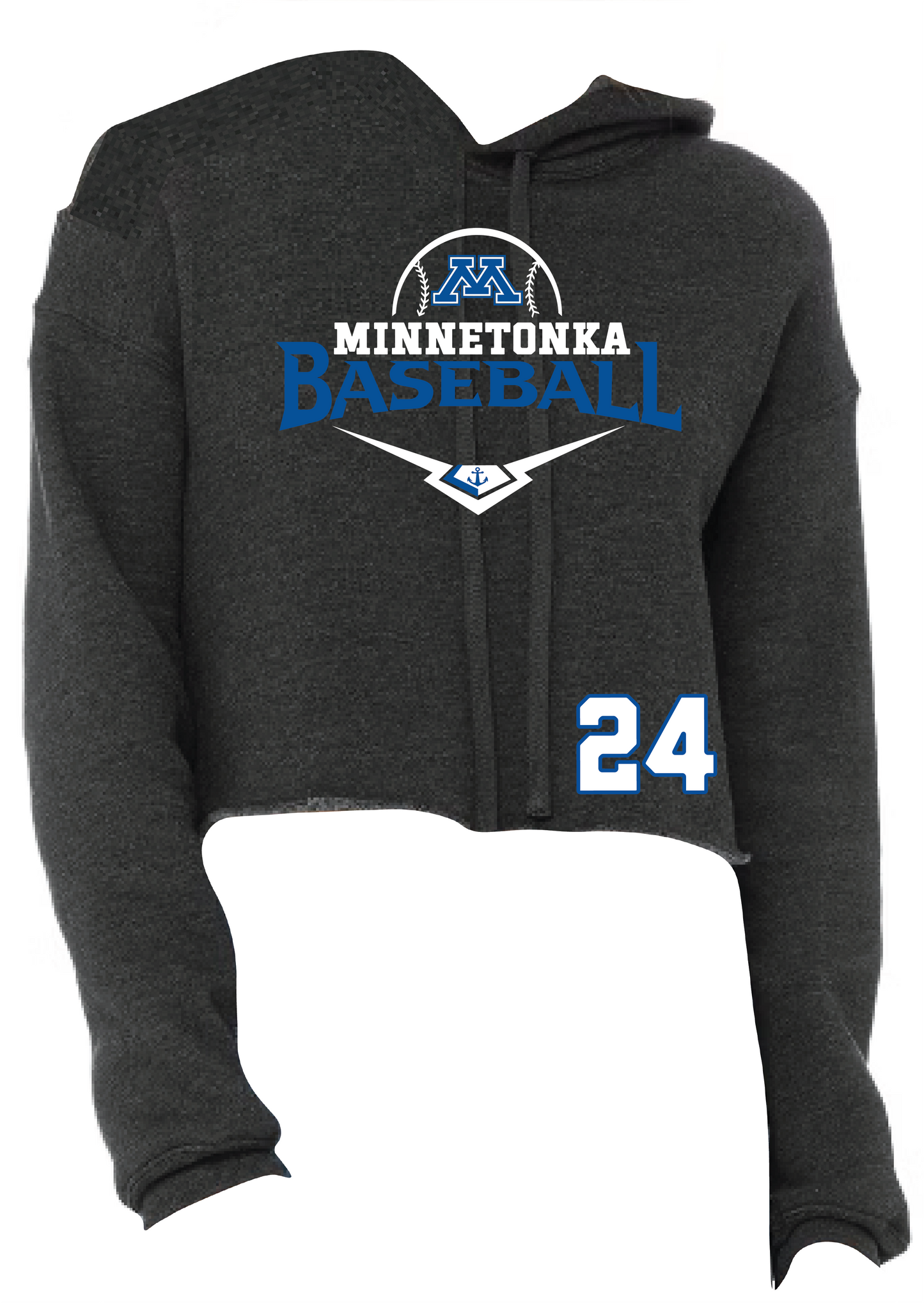 Baseball Women's Cropped Fleece Hoodie