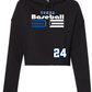 Baseball Women's Cropped Fleece Hoodie