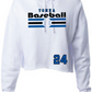 Baseball Women's Cropped Fleece Hoodie