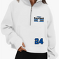 Baseball Women's Cropped Pullover Quarter Zip Sweatshirt