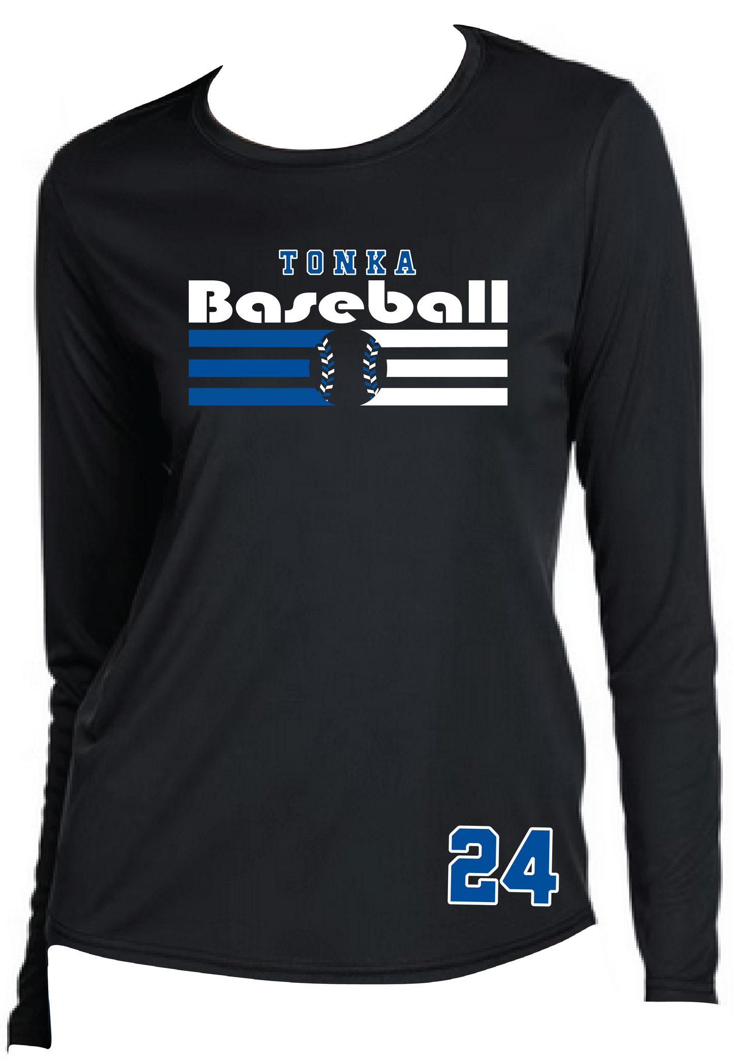 Baseball Women's Solid Color Performance Long Sleeve Tee