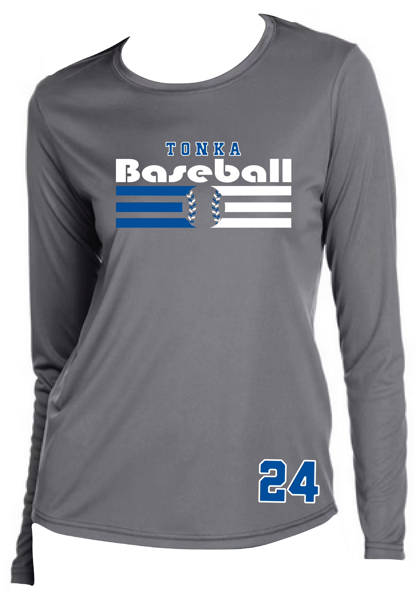 Baseball Women's Solid Color Performance Long Sleeve Tee