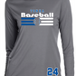 Baseball Women's Solid Color Performance Long Sleeve Tee