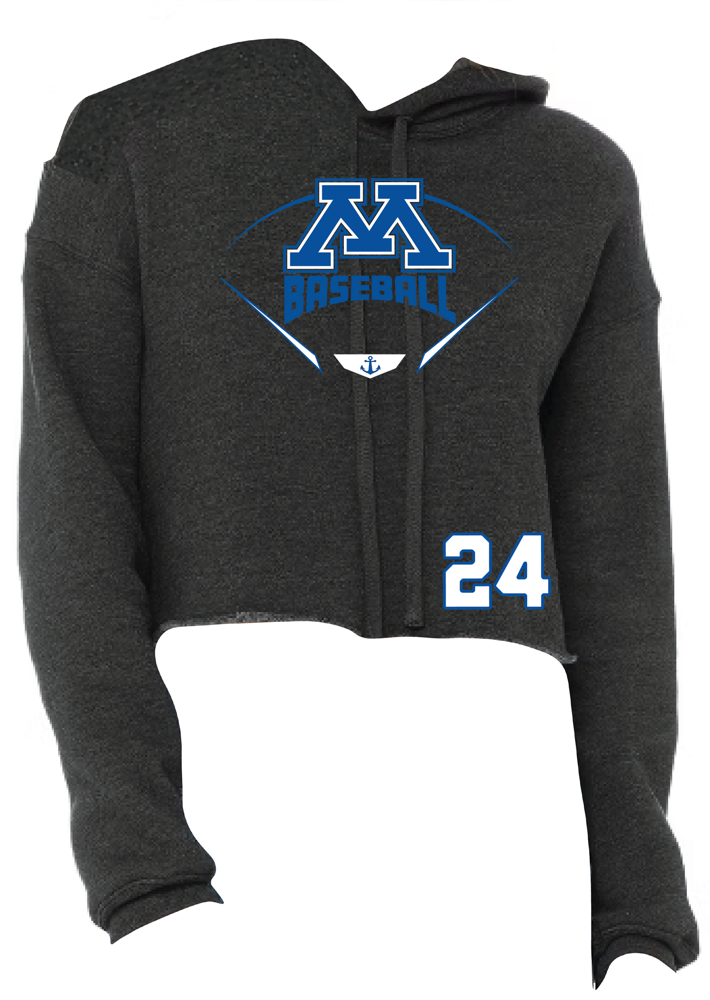 Baseball Women's Cropped Fleece Hoodie