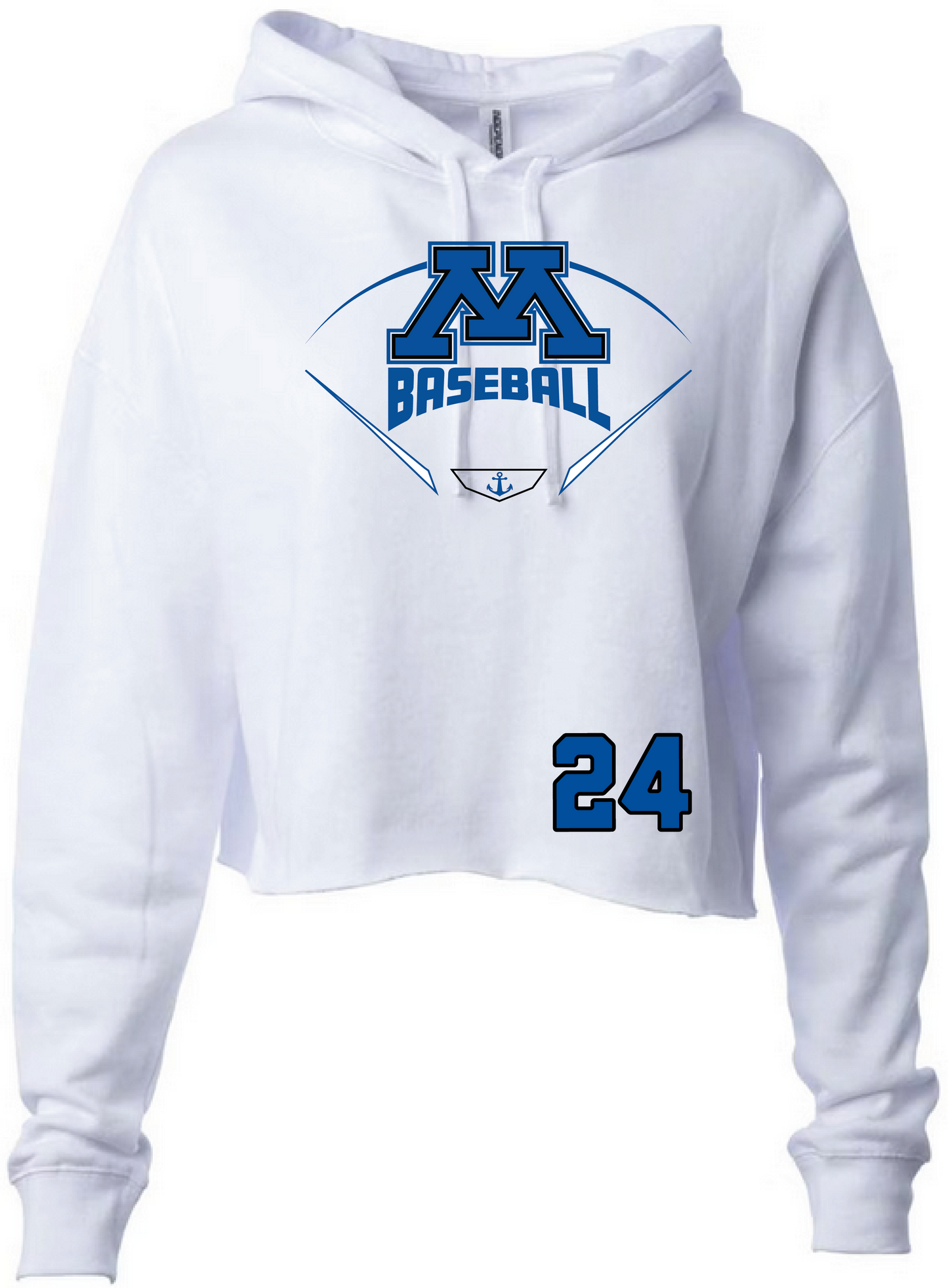 Baseball Women's Cropped Fleece Hoodie