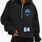 Baseball Women's Cropped Pullover Quarter Zip Sweatshirt