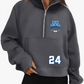 Baseball Women's Cropped Pullover Quarter Zip Sweatshirt