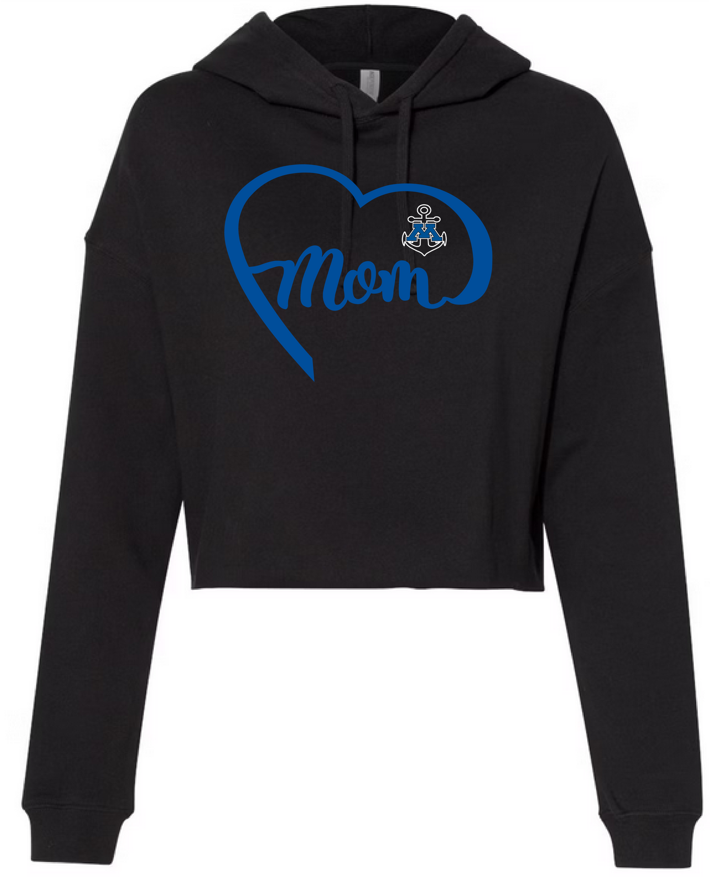 Minnetonka Mom Heart Women's Cropped Fleece Hoodie