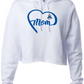 Minnetonka Mom Heart Women's Cropped Fleece Hoodie