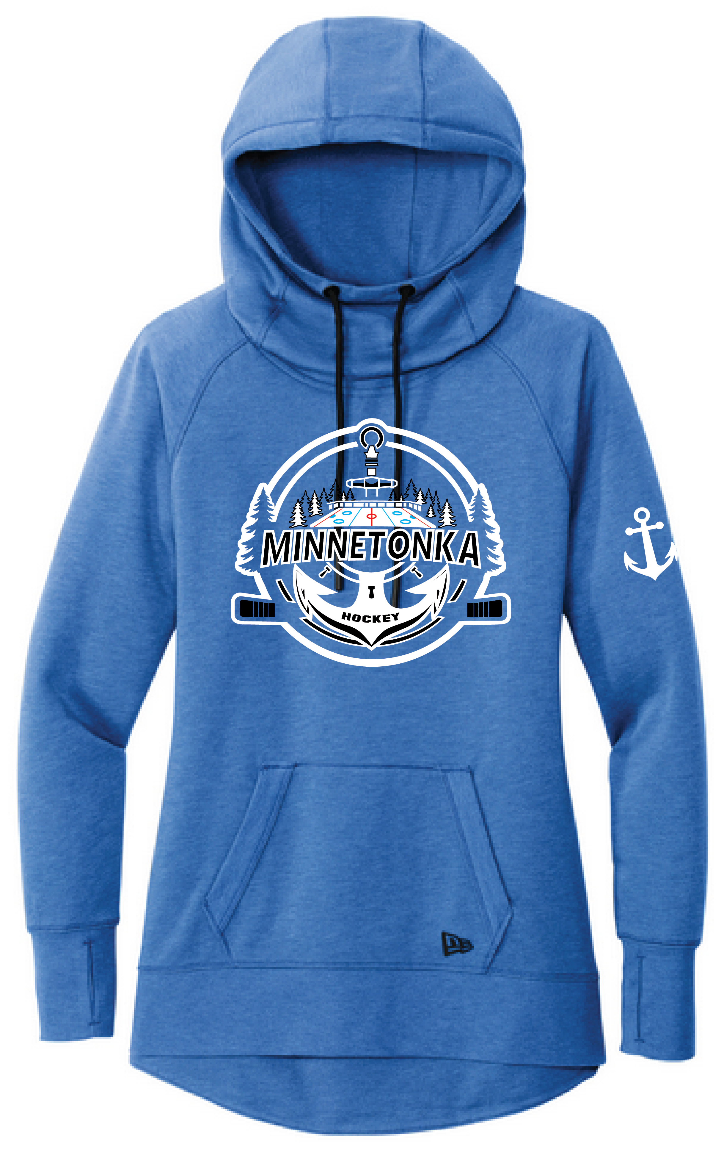 Hockey Women's New Era Mid-Weight Tri-Blend Fleece Pullover Hoodie