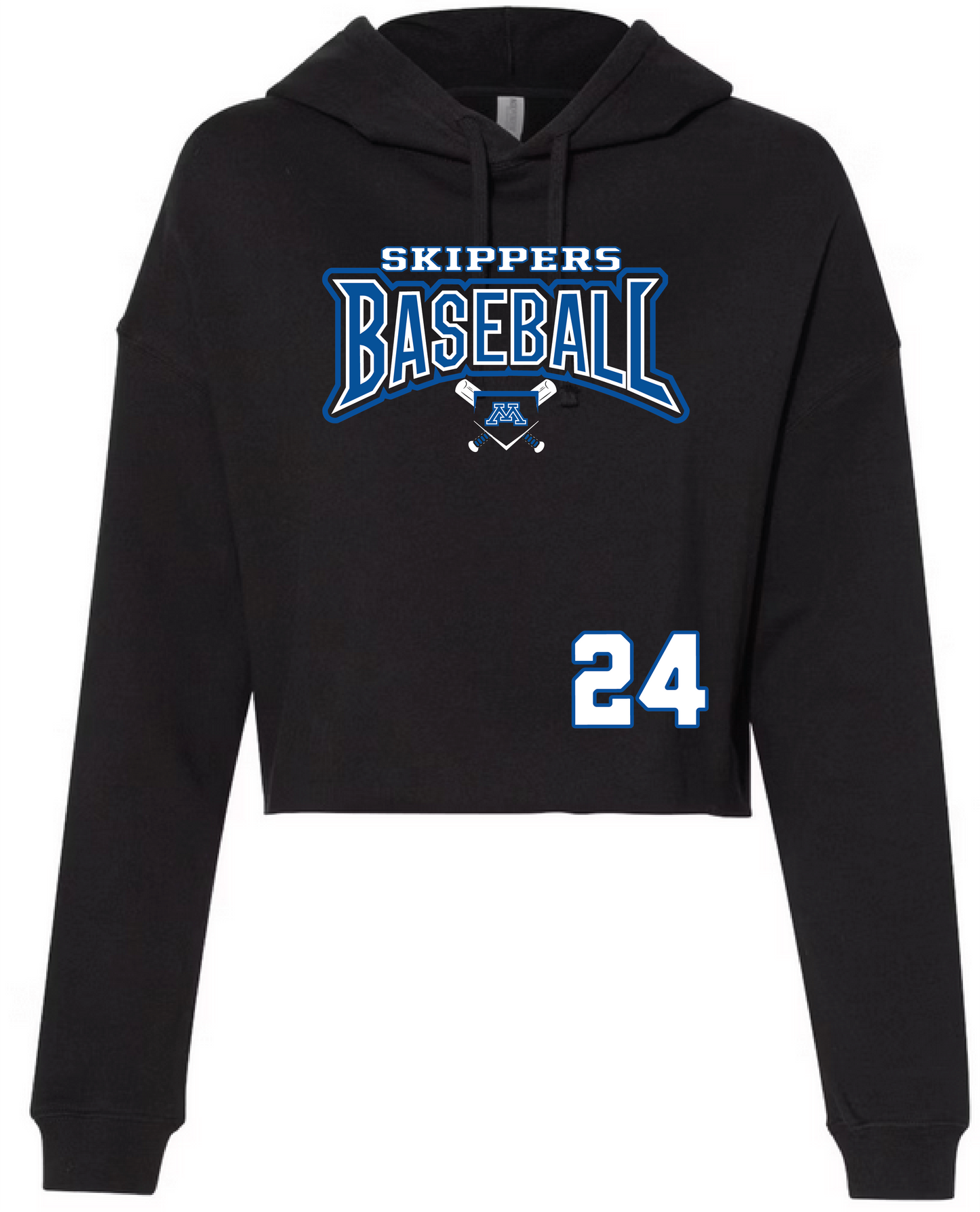 Baseball Women's Cropped Fleece Hoodie