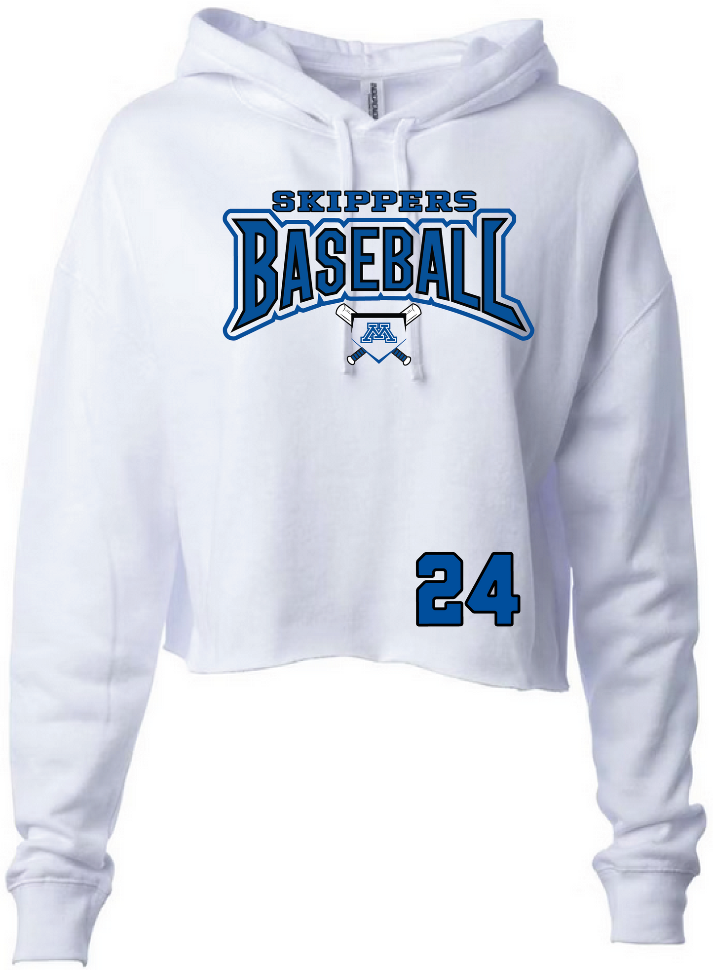 Baseball Women's Cropped Fleece Hoodie