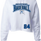 Baseball Women's Cropped Fleece Hoodie