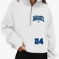 Baseball Women's Cropped Pullover Quarter Zip Sweatshirt