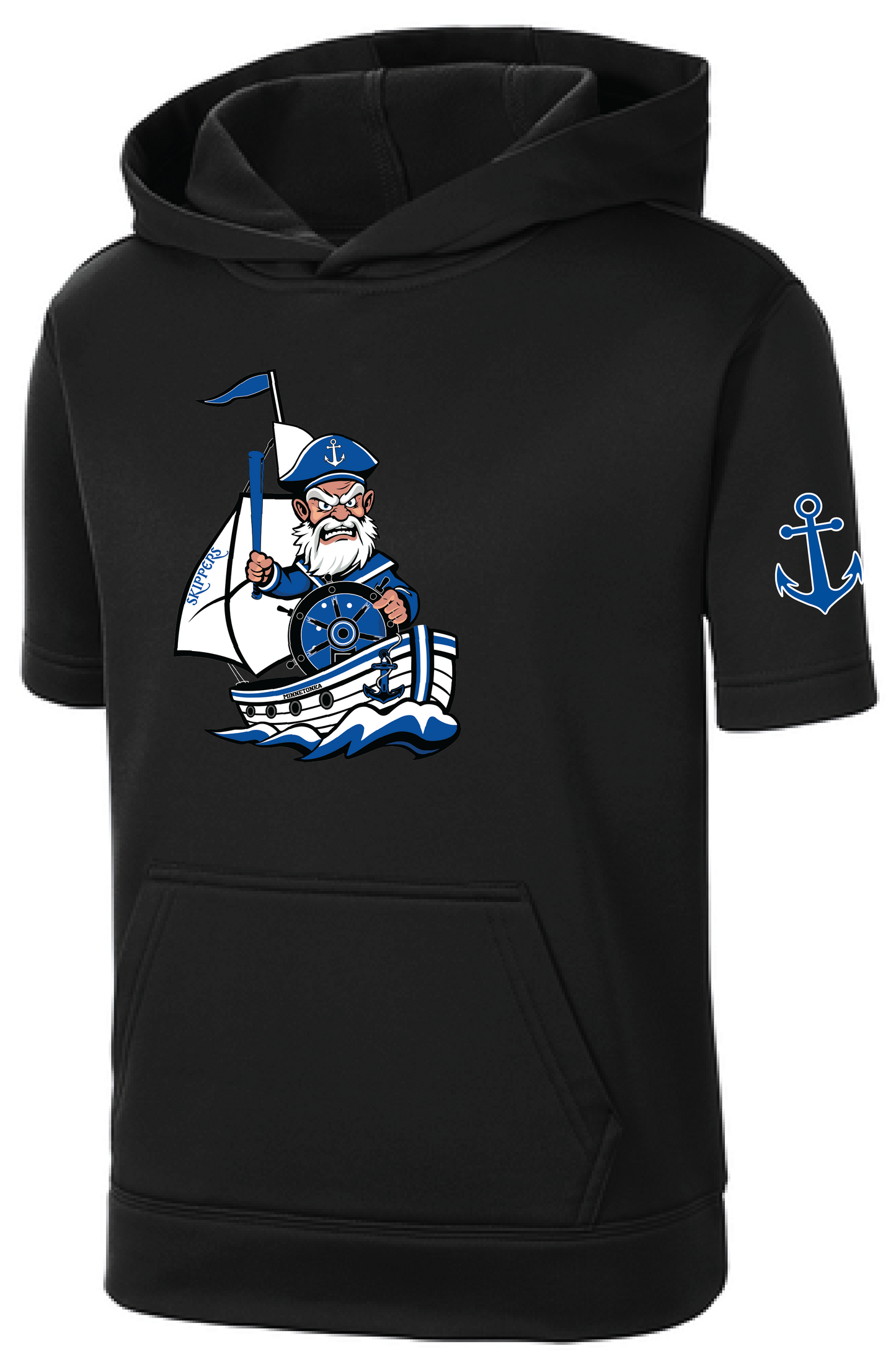 Baseball Youth Performance Fleece Short Sleeve Hooded Pullover