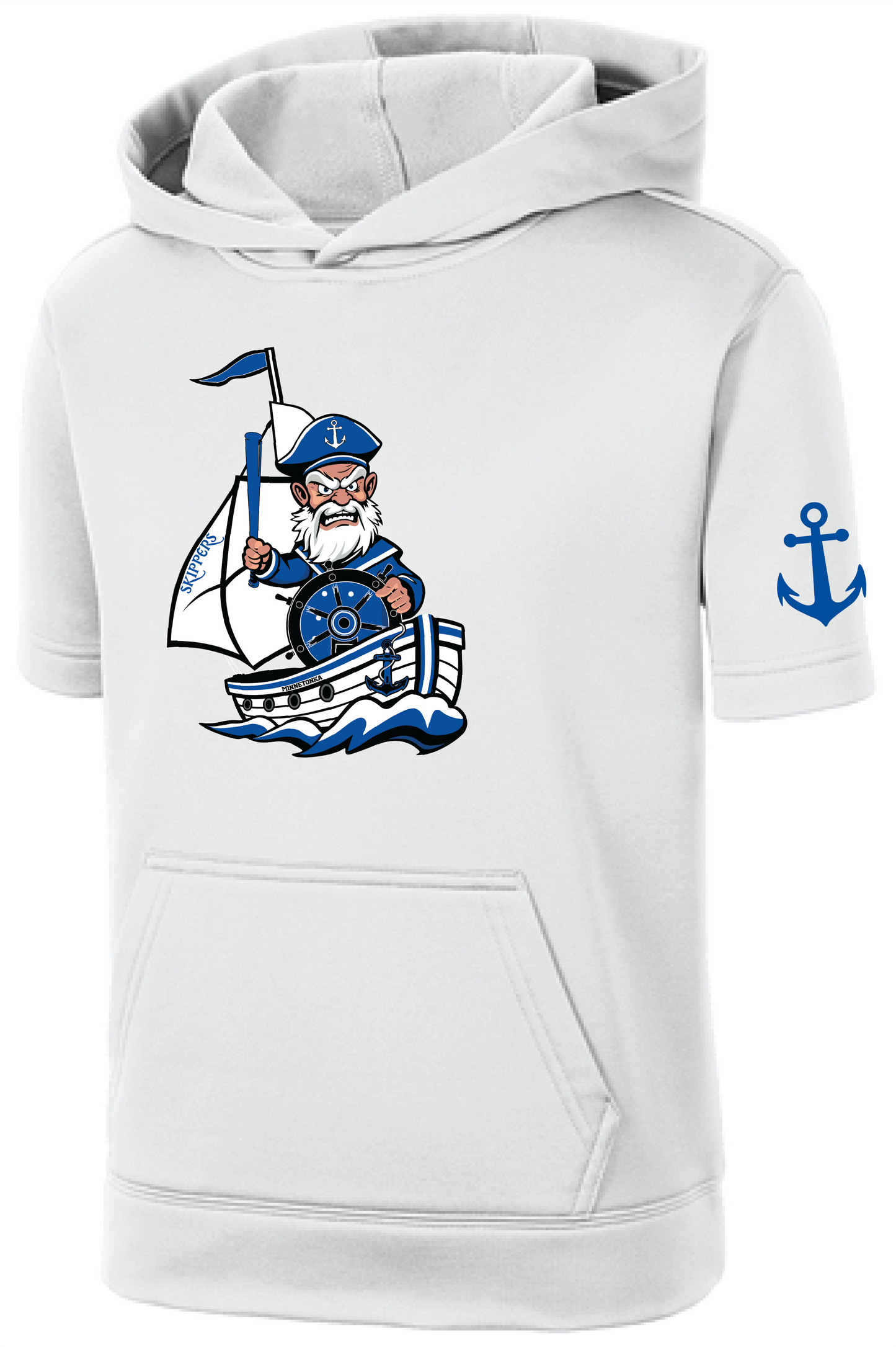 Baseball Youth Performance Fleece Short Sleeve Hooded Pullover