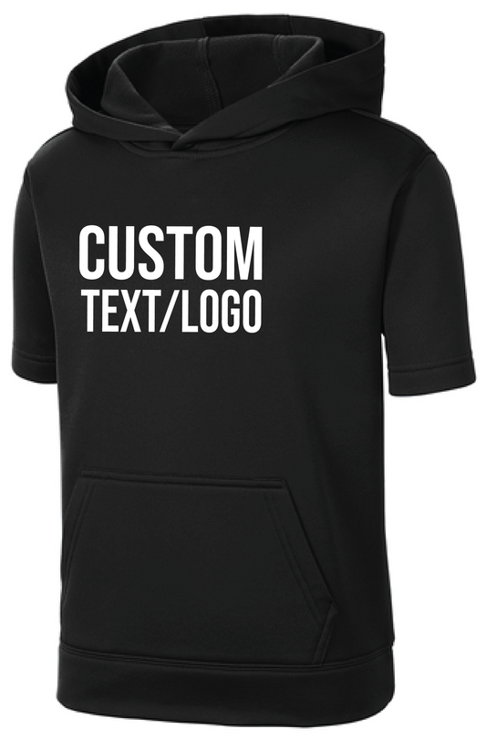 Custom Youth Sport-Wick Fleece Short Sleeve Hooded Pullover