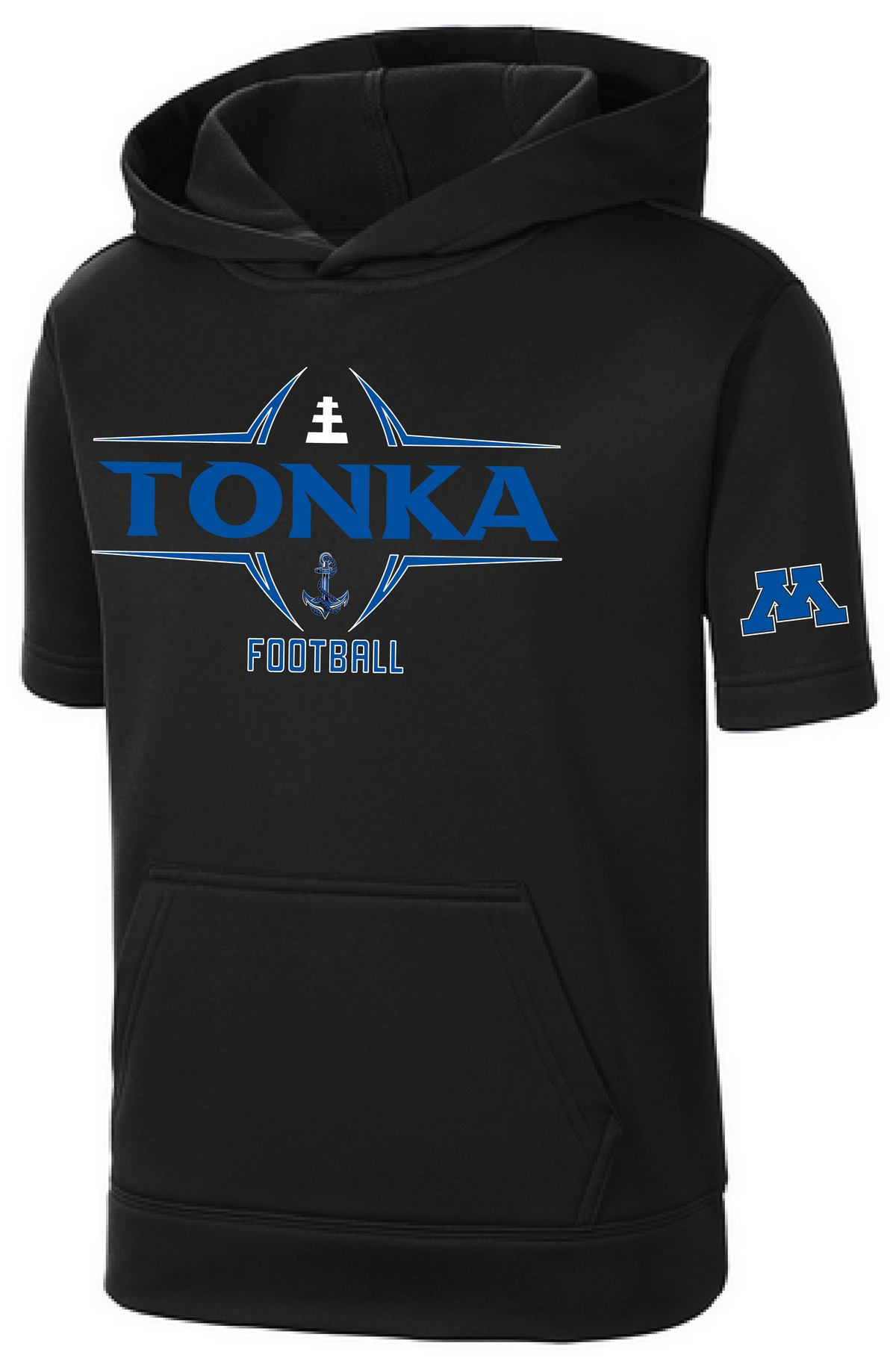 TFA Youth Fleece Short Sleeve Hooded Pullover
