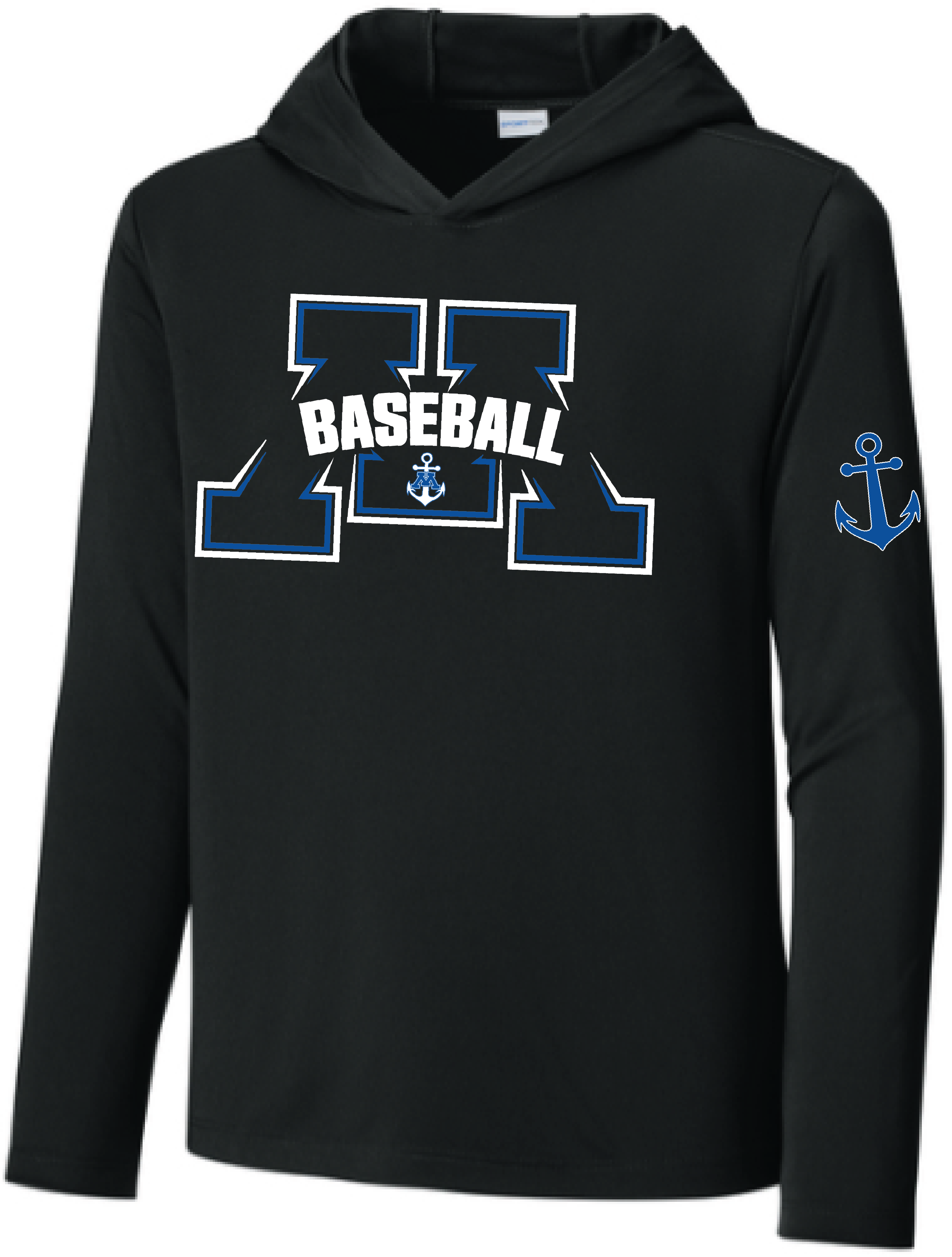 Baseball Youth UV Pro Long Sleeve Hooded Tee