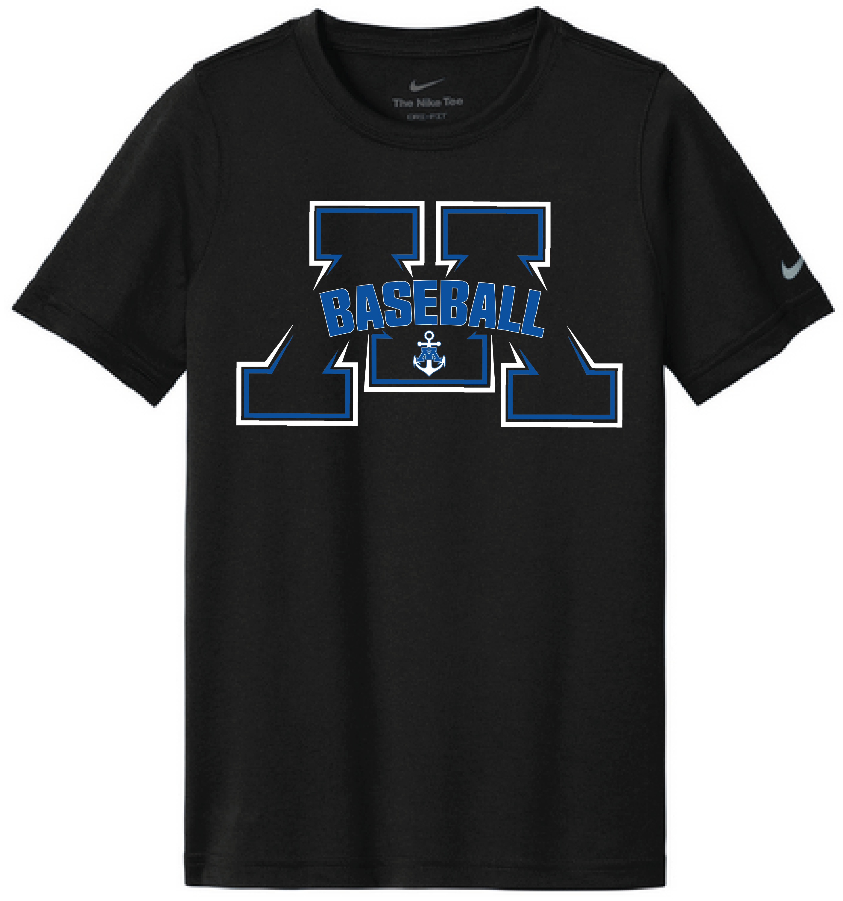 Baseball Youth Nike Swoosh Sleeve Legend Tee