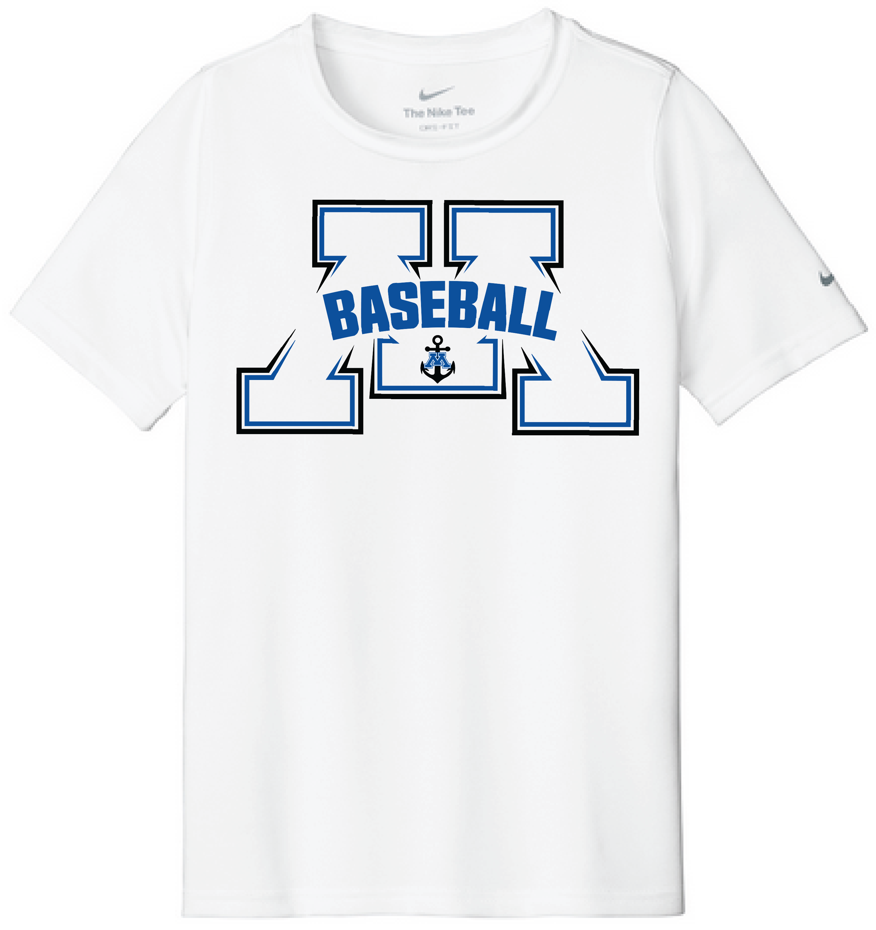 Baseball Youth Nike Swoosh Sleeve Legend Tee