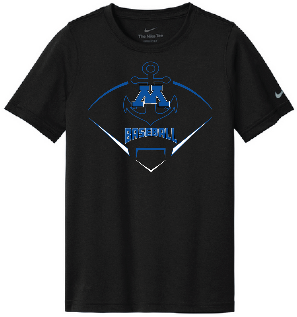 Baseball Youth Nike Swoosh Sleeve Legend Tee