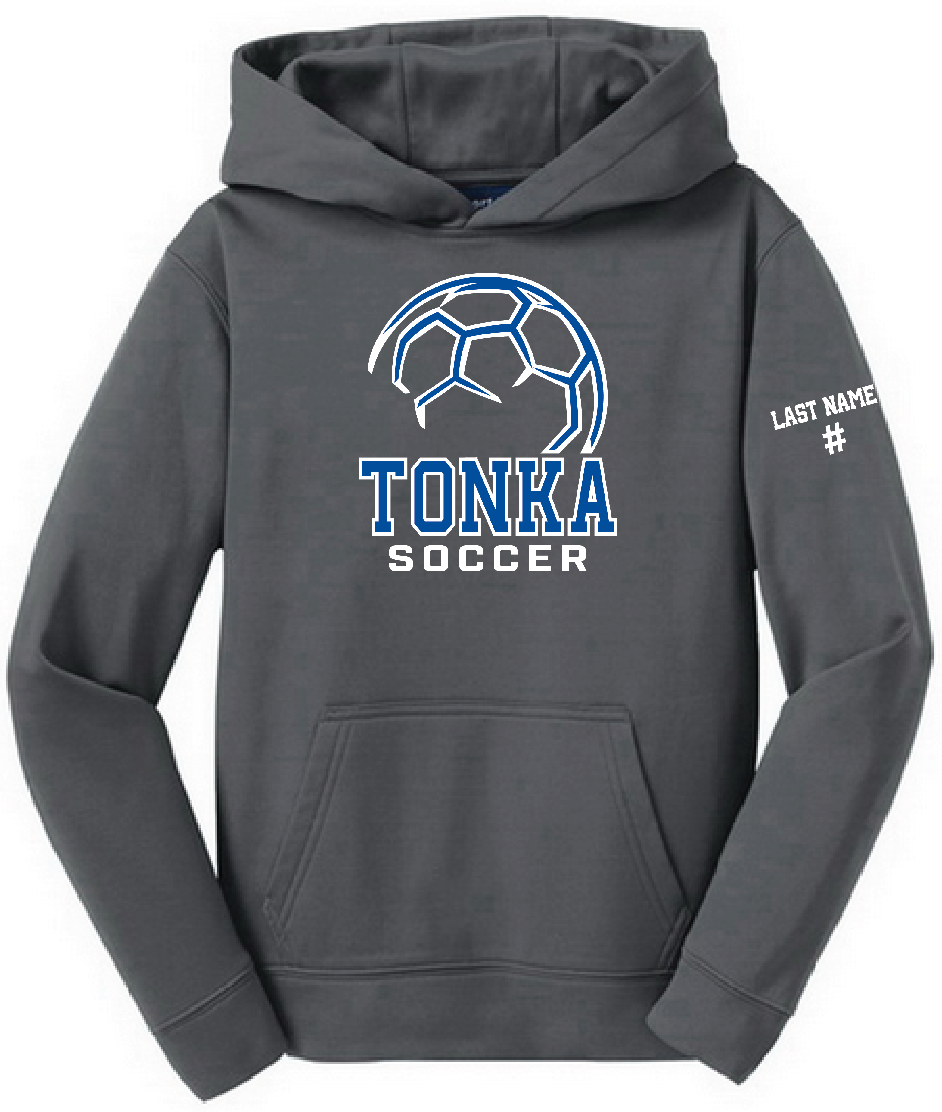Tonka United Youth Unisex Mid-Weight Sport-Wick Performance Hoodie