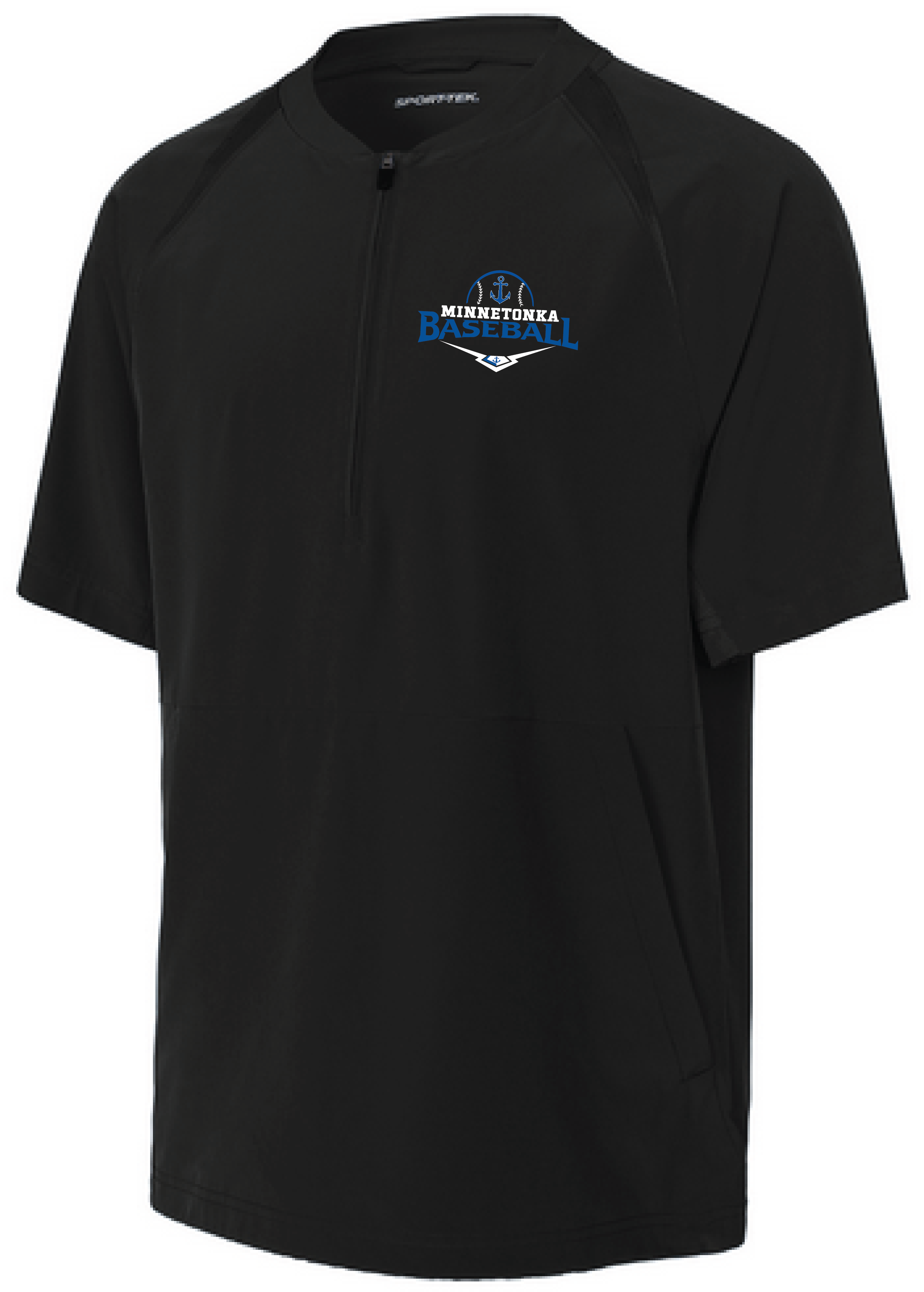 Baseball Youth Team 1/2-Zip Short Sleeve Cage Jacket