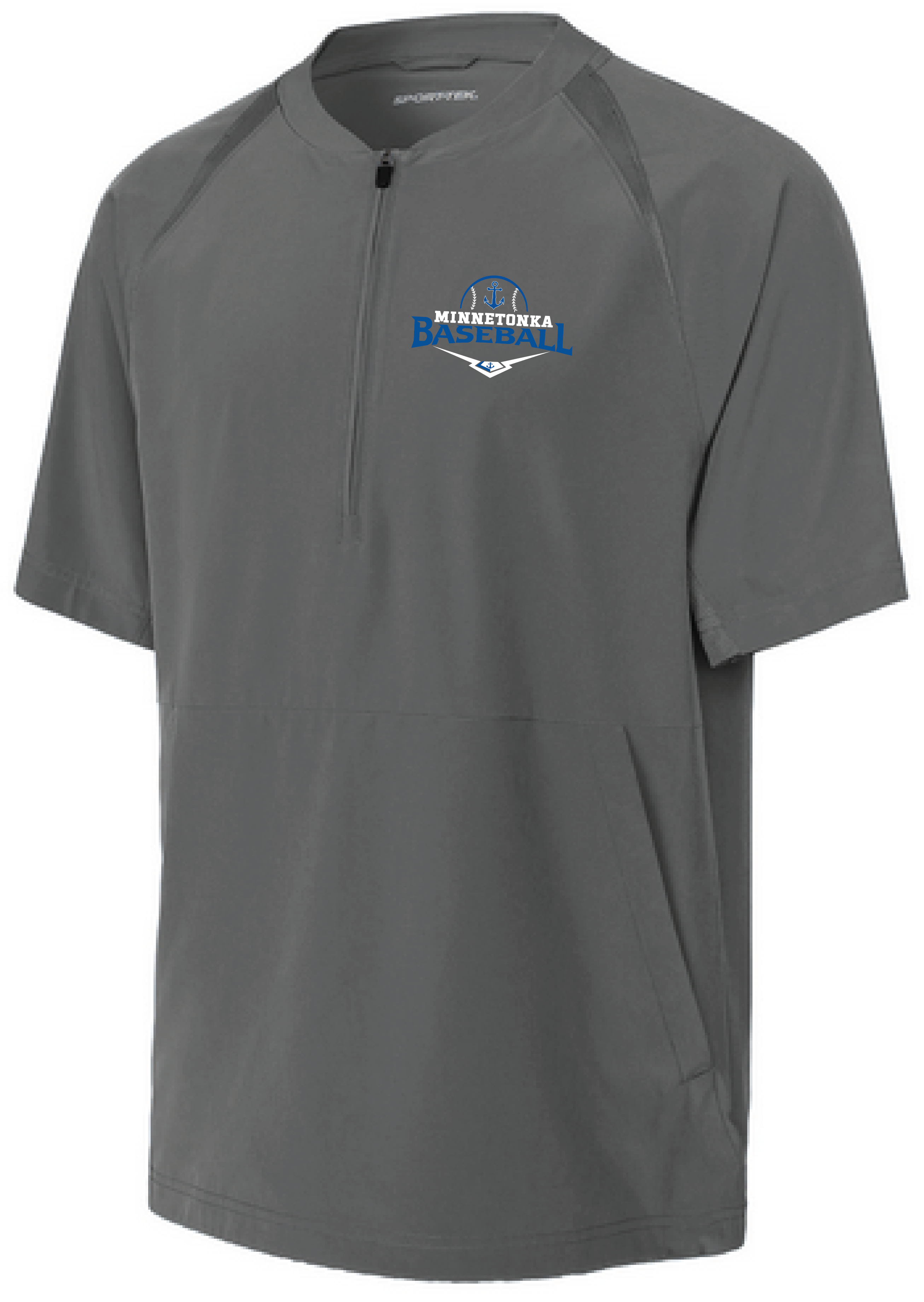 Baseball Youth Team 1/2-Zip Short Sleeve Cage Jacket