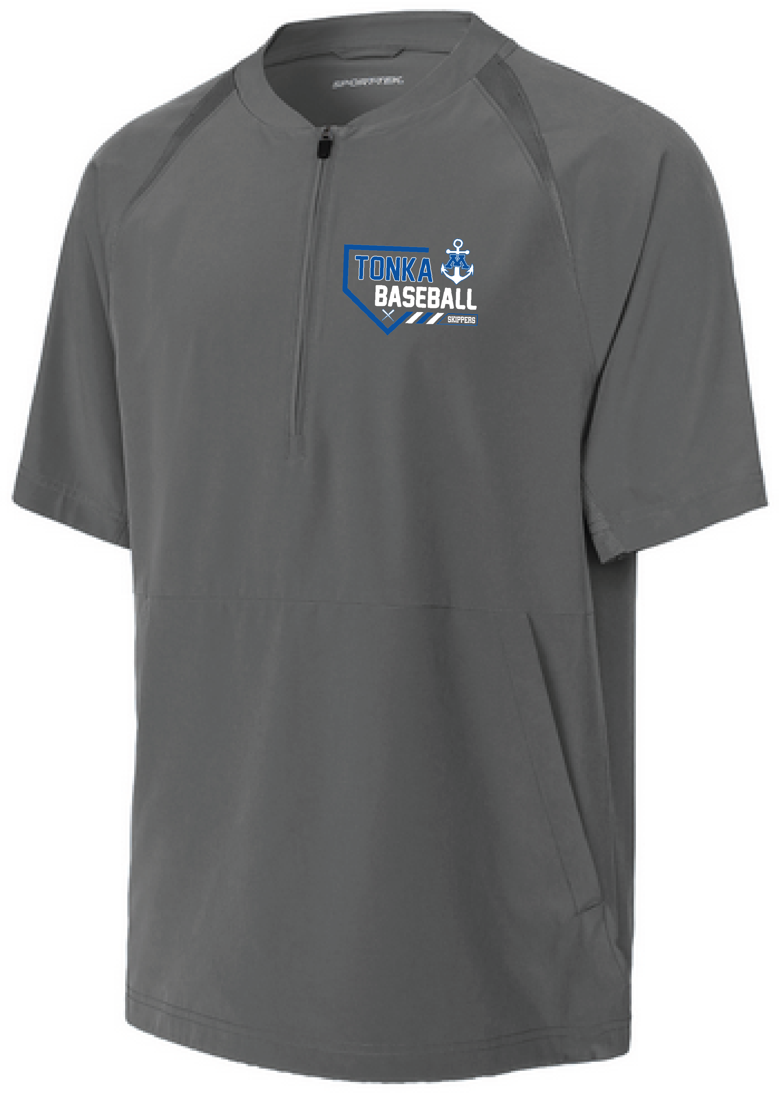 Baseball Youth Team 1/2-Zip Short Sleeve Cage Jacket
