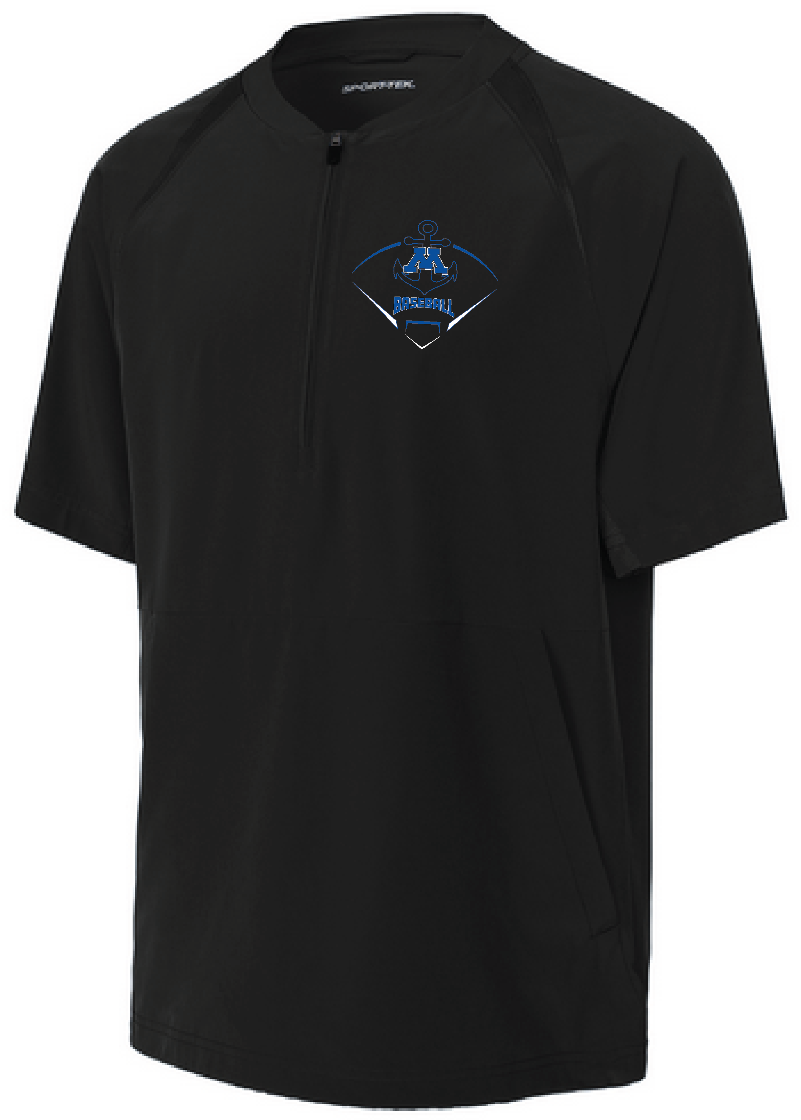 Baseball Youth Team 1/2-Zip Short Sleeve Cage Jacket