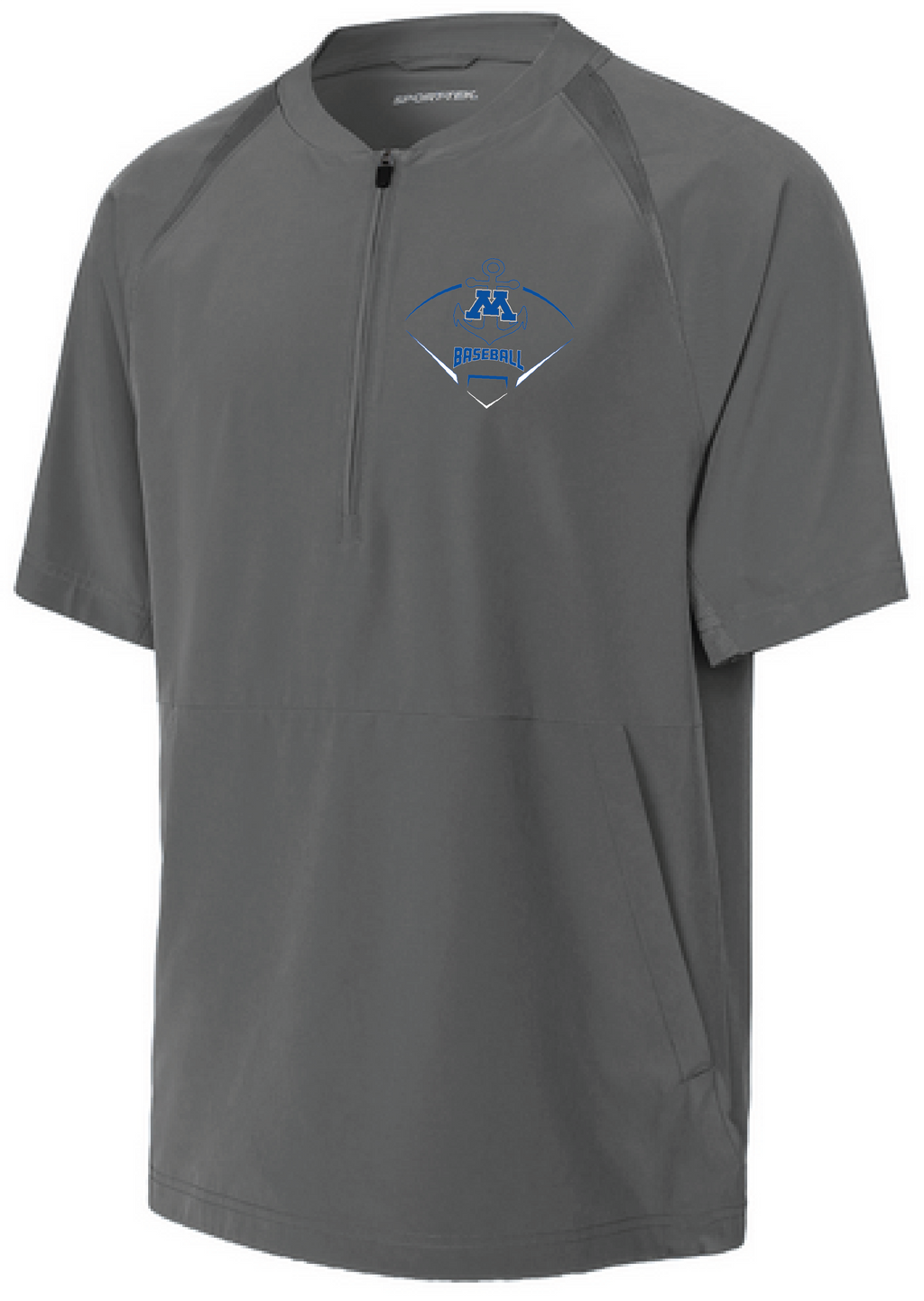 Baseball Youth Team 1/2-Zip Short Sleeve Cage Jacket