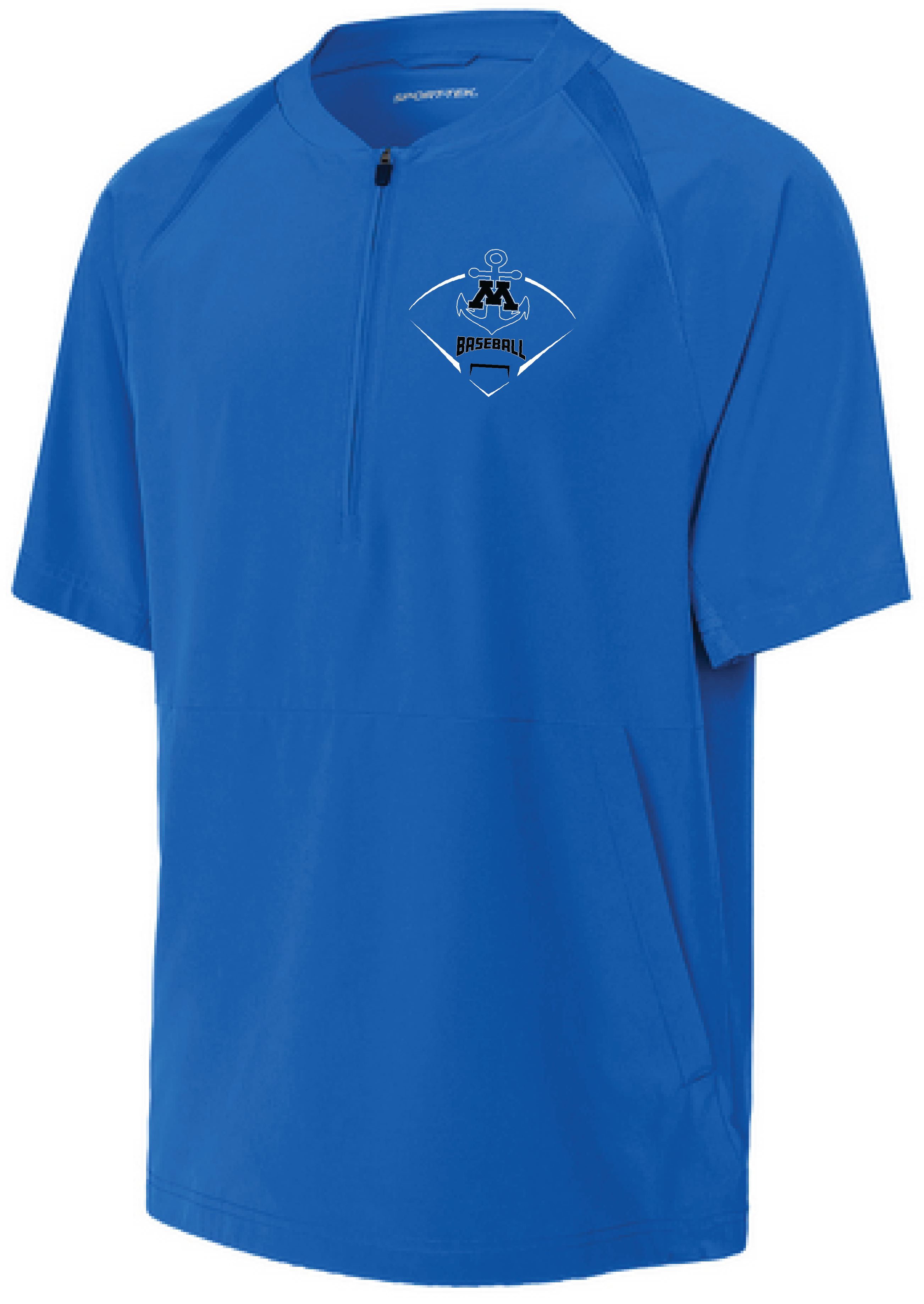 Baseball Youth Team 1/2-Zip Short Sleeve Cage Jacket